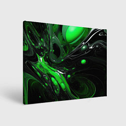 Холст прямоугольный Green dark abstract geometry style, цвет: 3D-принт