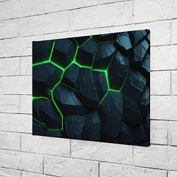 Холст прямоугольный Abstract dark green geometry style, цвет: 3D-принт — фото 2