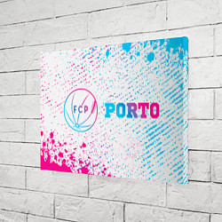 Холст прямоугольный Porto neon gradient style по-горизонтали, цвет: 3D-принт — фото 2