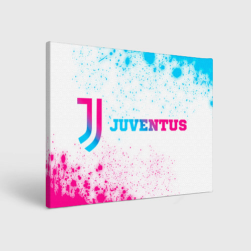 Картина прямоугольная Juventus neon gradient style по-горизонтали / 3D-принт – фото 1