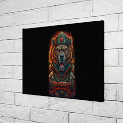 Холст прямоугольный Русский медведь солдат, цвет: 3D-принт — фото 2