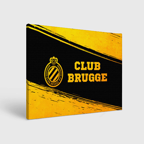 Картина прямоугольная Club Brugge - gold gradient по-горизонтали / 3D-принт – фото 1