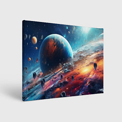 Картина прямоугольная Космос фантастическая планета