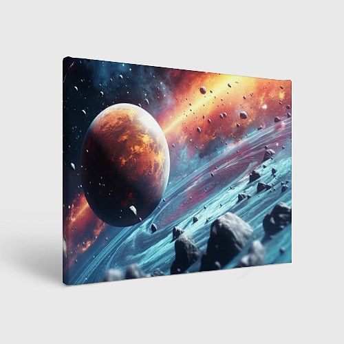 Картина прямоугольная Объемный космос и планеты / 3D-принт – фото 1