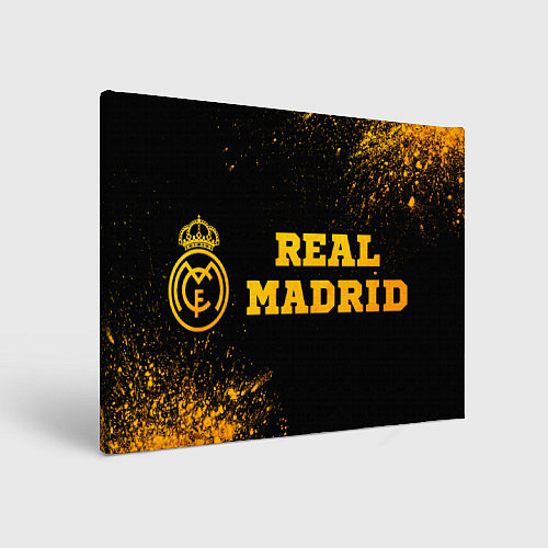 Картина прямоугольная Real Madrid - gold gradient по-горизонтали / 3D-принт – фото 1