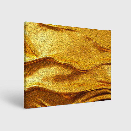 Картина прямоугольная Золотая поверхность с волнами и рябью / 3D-принт – фото 1