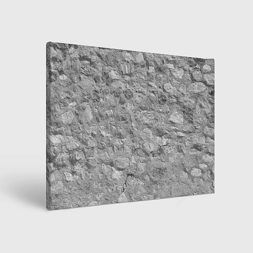 Картина прямоугольная Серая кирпичная стена / 3D-принт – фото 1