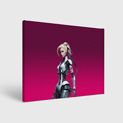 Холст прямоугольный Beauty cyber Barbie - ai art fantasy, цвет: 3D-принт