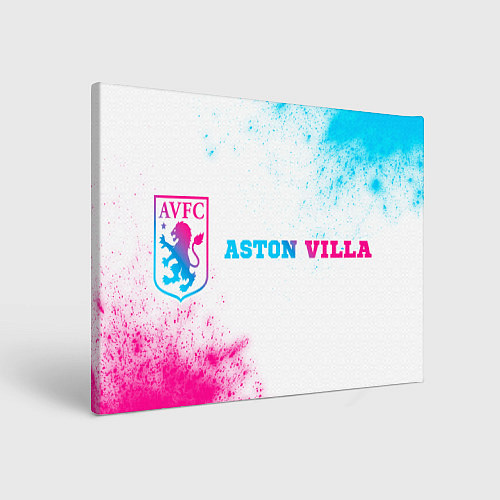 Картина прямоугольная Aston Villa neon gradient style по-горизонтали / 3D-принт – фото 1