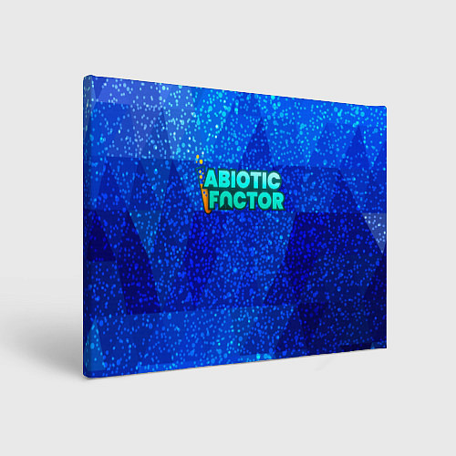 Картина прямоугольная Abiotic Factor logo blue neon / 3D-принт – фото 1