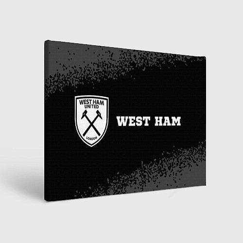 Картина прямоугольная West Ham sport на темном фоне по-горизонтали / 3D-принт – фото 1