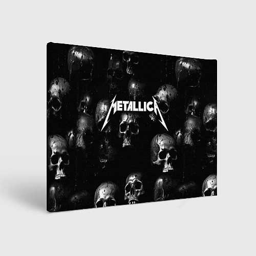 Картина прямоугольная Metallica - logo rock group / 3D-принт – фото 1