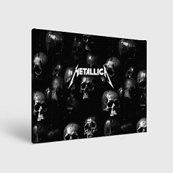 Холст прямоугольный Metallica - logo rock group, цвет: 3D-принт