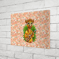 Холст прямоугольный Жираф играет на гитаре, цвет: 3D-принт — фото 2