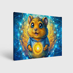 Холст прямоугольный Хомяк в криптовалюте, цвет: 3D-принт