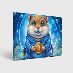 Холст прямоугольный Хомячок с криптой, цвет: 3D-принт