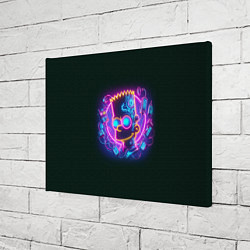 Холст прямоугольный Neon Bart Simpson - cyberpunk fantasy, цвет: 3D-принт — фото 2