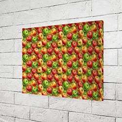 Холст прямоугольный Ароматные сочные яблоки, цвет: 3D-принт — фото 2
