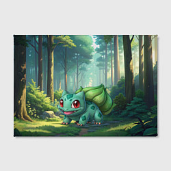 Холст прямоугольный Bulbasaur pokemon, цвет: 3D-принт — фото 2