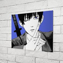 Холст прямоугольный Человек-бензопила Aki, цвет: 3D-принт — фото 2