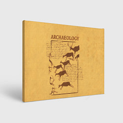 Картина прямоугольная Археолог - древние рисунки
