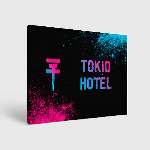 Картина прямоугольная Tokio Hotel - neon gradient по-горизонтали / 3D-принт – фото 1