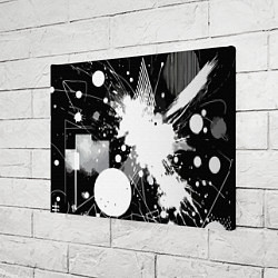 Холст прямоугольный Vanguard black and white abstraction - ai art, цвет: 3D-принт — фото 2