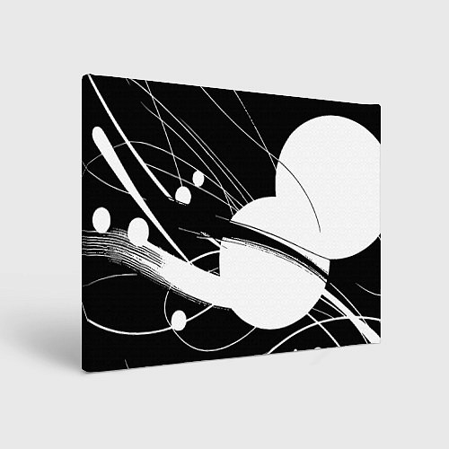 Картина прямоугольная Black and white vanguard abstraction - ai art fant / 3D-принт – фото 1