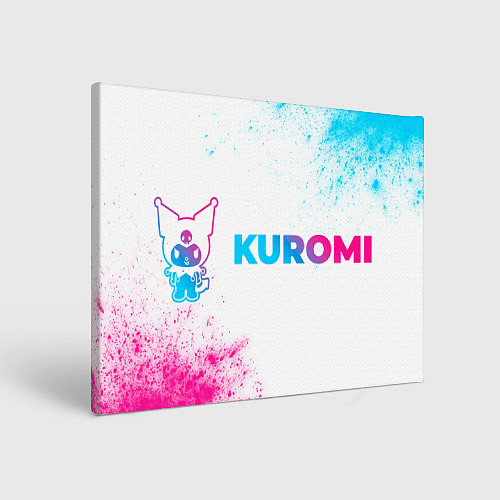 Картина прямоугольная Kuromi neon gradient style по-горизонтали / 3D-принт – фото 1