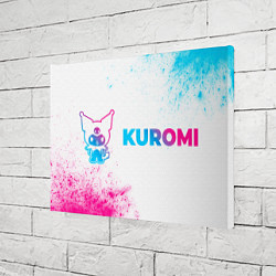 Холст прямоугольный Kuromi neon gradient style по-горизонтали, цвет: 3D-принт — фото 2