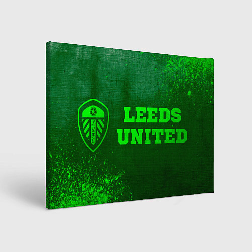 Картина прямоугольная Leeds United - green gradient по-горизонтали / 3D-принт – фото 1