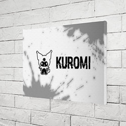 Холст прямоугольный Kuromi glitch на светлом фоне по-горизонтали, цвет: 3D-принт — фото 2