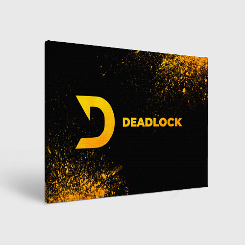 Картина прямоугольная Deadlock - gold gradient по-горизонтали / 3D-принт – фото 1