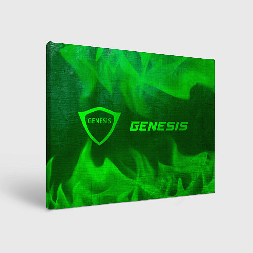 Картина прямоугольная Genesis - green gradient по-горизонтали / 3D-принт – фото 1