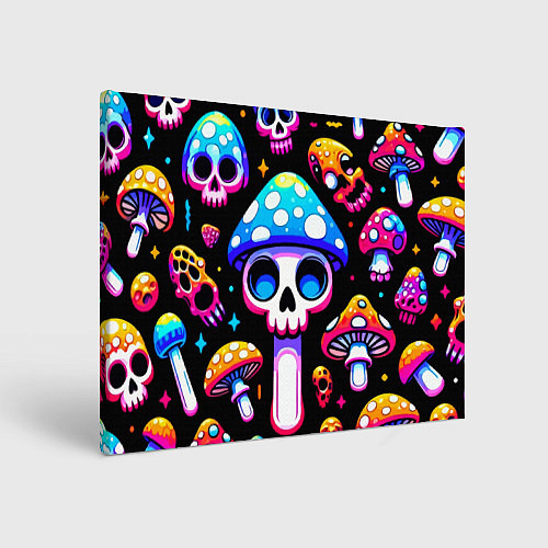 Картина прямоугольная Ice cream skull and fly agaric - ai art fantasy / 3D-принт – фото 1