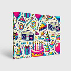 Картина прямоугольная Праздник 90х игры сладости и ностальгия