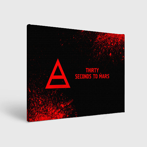 Картина прямоугольная Thirty Seconds to Mars - red gradient по-горизонта / 3D-принт – фото 1