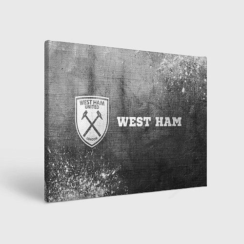 Картина прямоугольная West Ham - grey gradient по-горизонтали / 3D-принт – фото 1