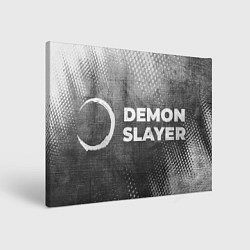 Картина прямоугольная Demon Slayer - grey gradient по-горизонтали