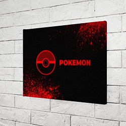 Холст прямоугольный Pokemon - red gradient по-горизонтали, цвет: 3D-принт — фото 2