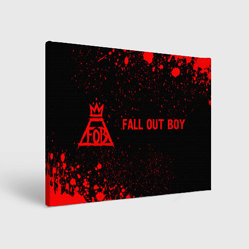 Картина прямоугольная Fall Out Boy - red gradient по-горизонтали / 3D-принт – фото 1