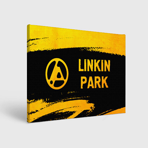 Картина прямоугольная Linkin Park 2024 - gold gradient по-горизонтали / 3D-принт – фото 1