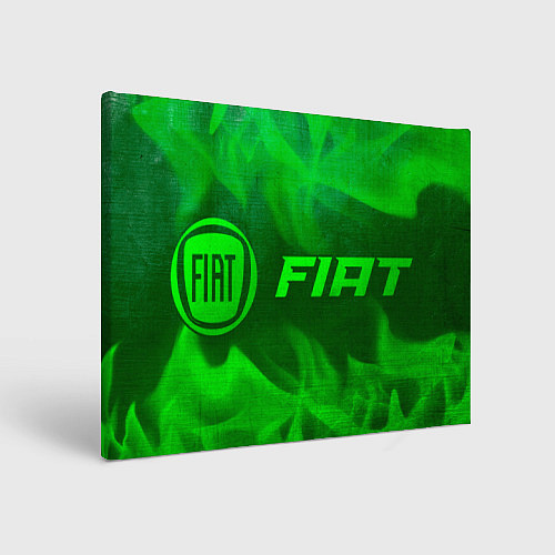 Картина прямоугольная Fiat - green gradient по-горизонтали / 3D-принт – фото 1