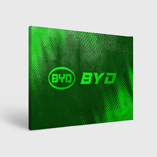 Картина прямоугольная BYD - green gradient по-горизонтали / 3D-принт – фото 1