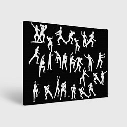 Холст прямоугольный Silhouettes of moving people, цвет: 3D-принт