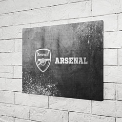 Холст прямоугольный Arsenal - grey gradient по-горизонтали, цвет: 3D-принт — фото 2