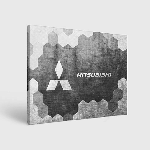 Картина прямоугольная Mitsubishi - grey gradient по-горизонтали / 3D-принт – фото 1