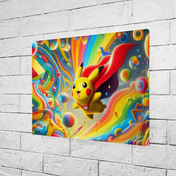 Холст прямоугольный Super Pikachu - ai art fantasy, цвет: 3D-принт — фото 2