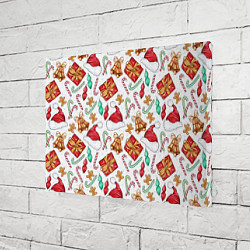Холст прямоугольный Новогодний паттерн 2025, цвет: 3D-принт — фото 2