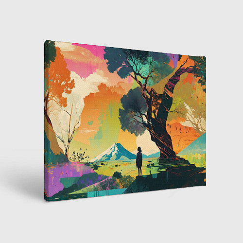 Картина прямоугольная На природе абстракция / 3D-принт – фото 1